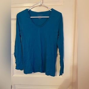 ann Taylor marine blue long sleeve tshirt - large
